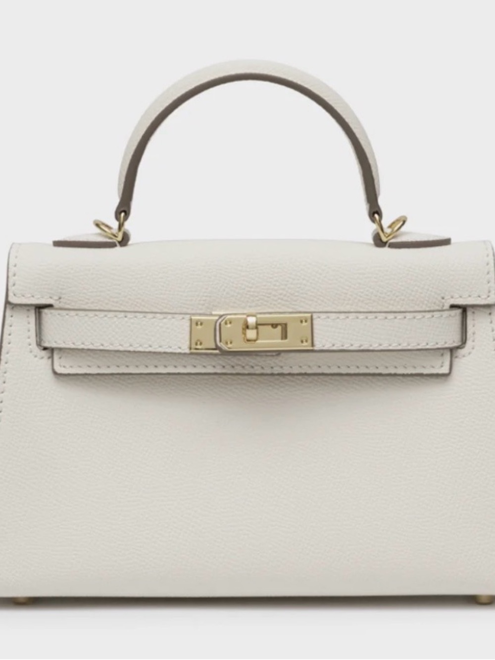 Elegant Cream Top-Handle Women’s Bag with Gold Hardware - Picture 7 of 8